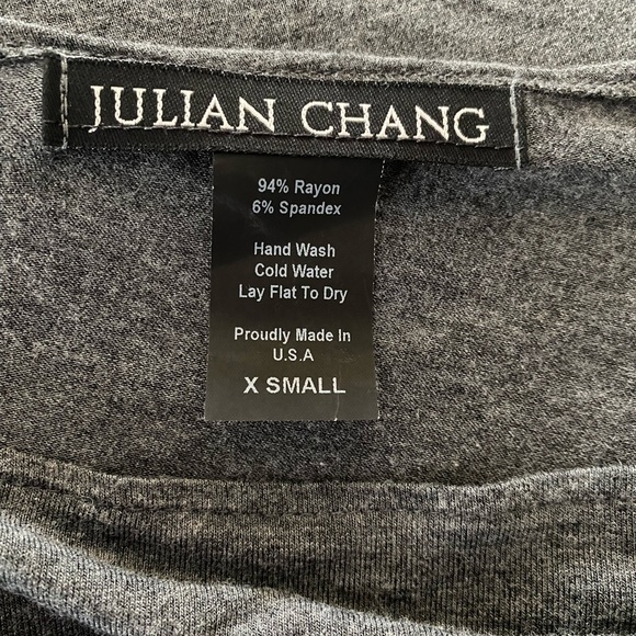Julian Chang Gray Top Pullover Xs - Picture 3 of 4